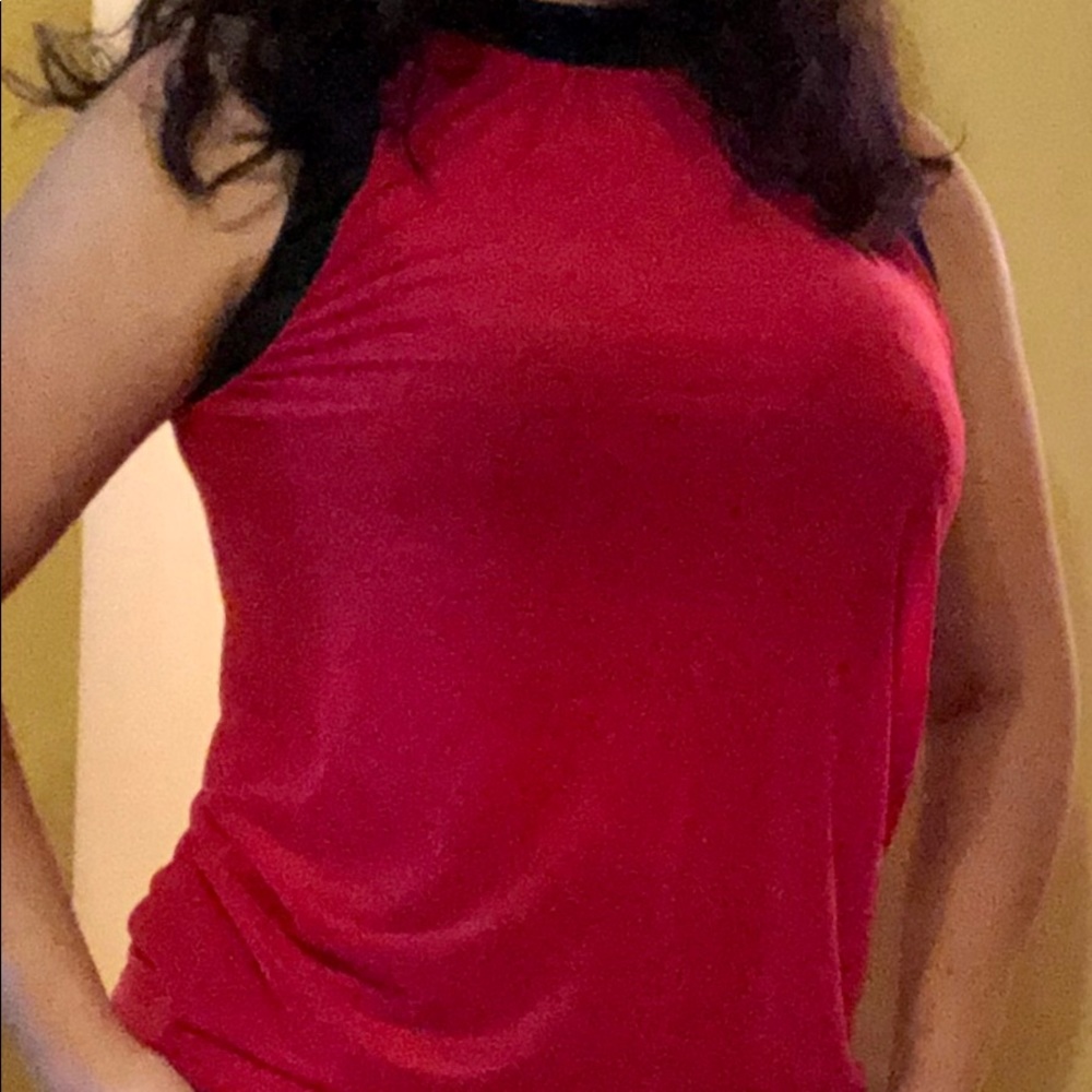 WORTHINGTON  Red/black blouse 👚
